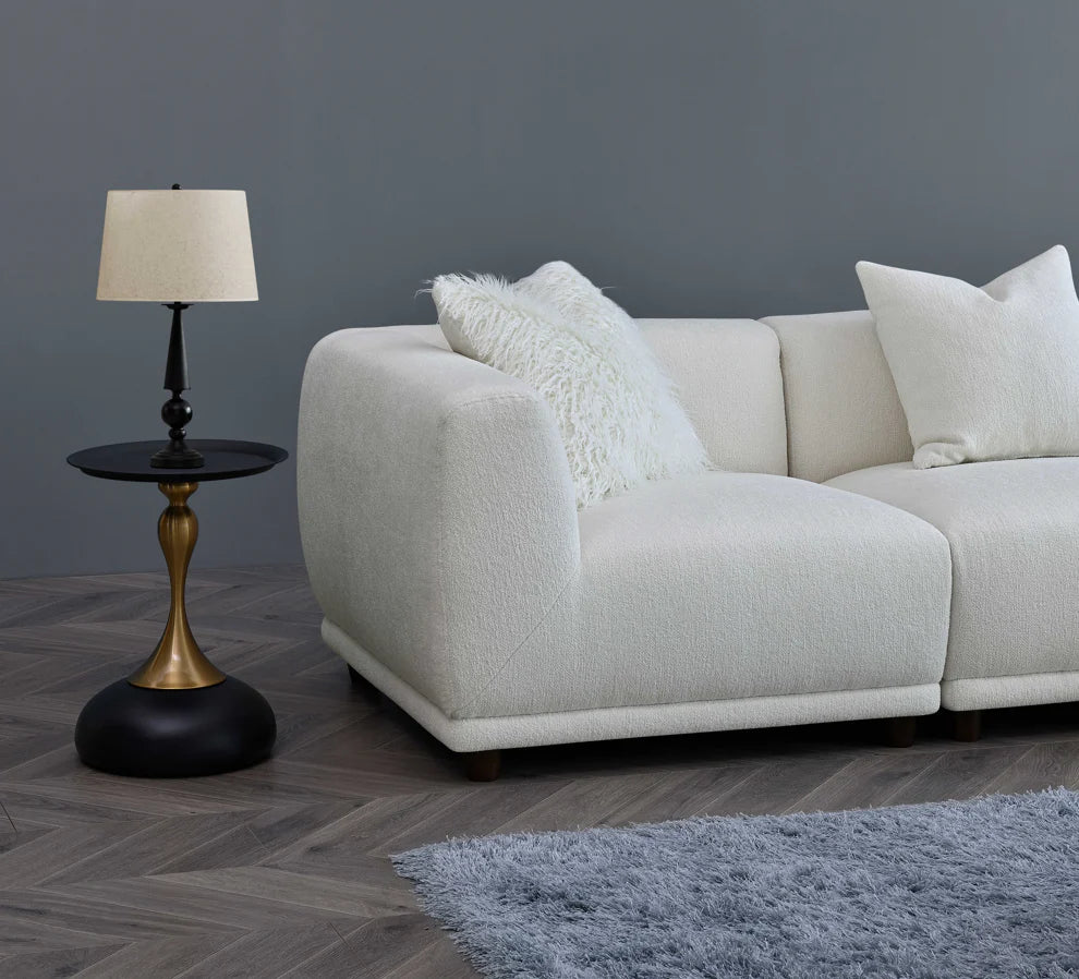 Aluxo Cindy Polar Boucle Modular Corner Sofa | 5 Seater